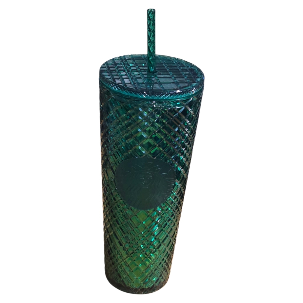 Starbucks Spring Iridescent 2022 Emerald Green Jeweled Diamond 24 Venti Tumbler
